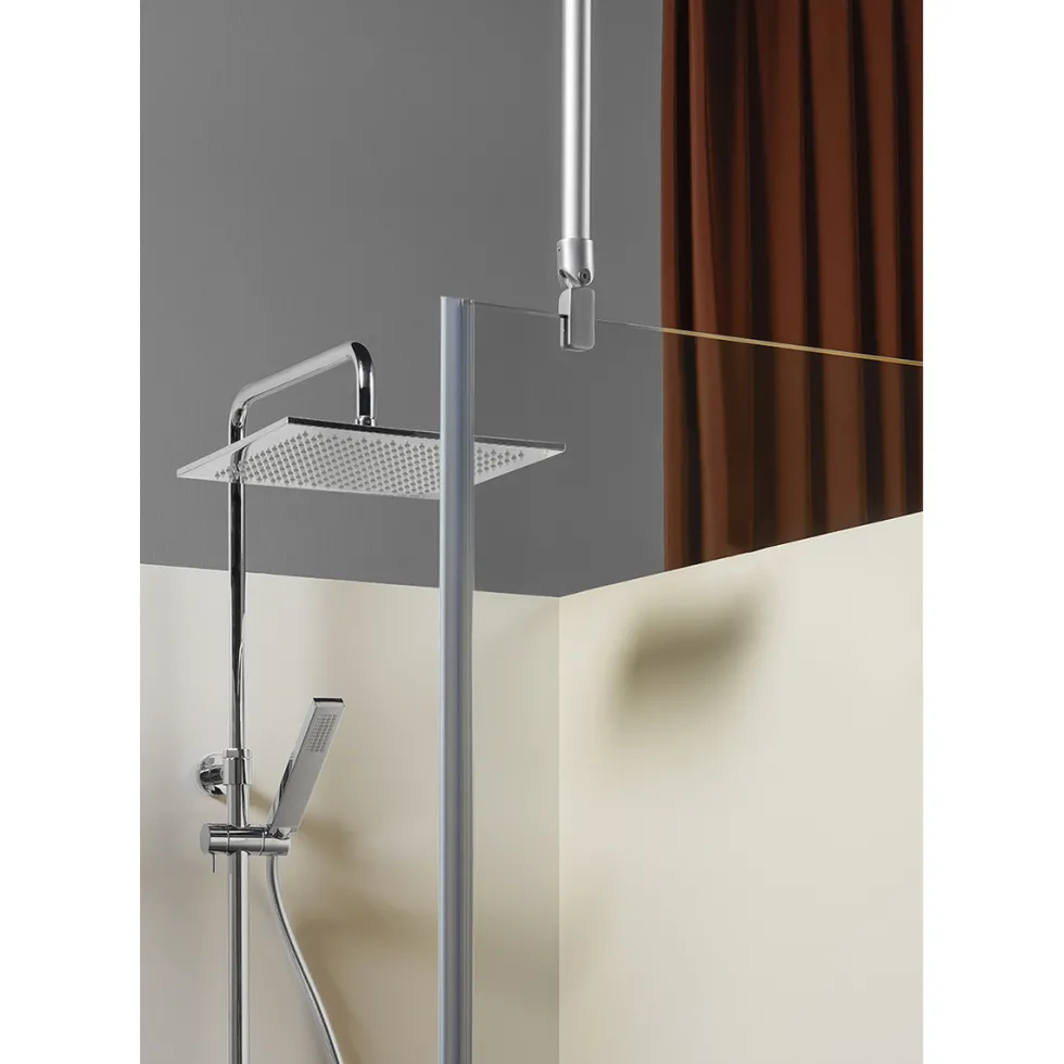 Duschvägg Hafa Igloo Pro I-WALLGlas: Frostat glas, Profil: Aluminium, B: 675 mm