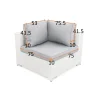 Dynfodral Comfort Garden Bahamas till Hörnmodul UtomhusLjusgrå