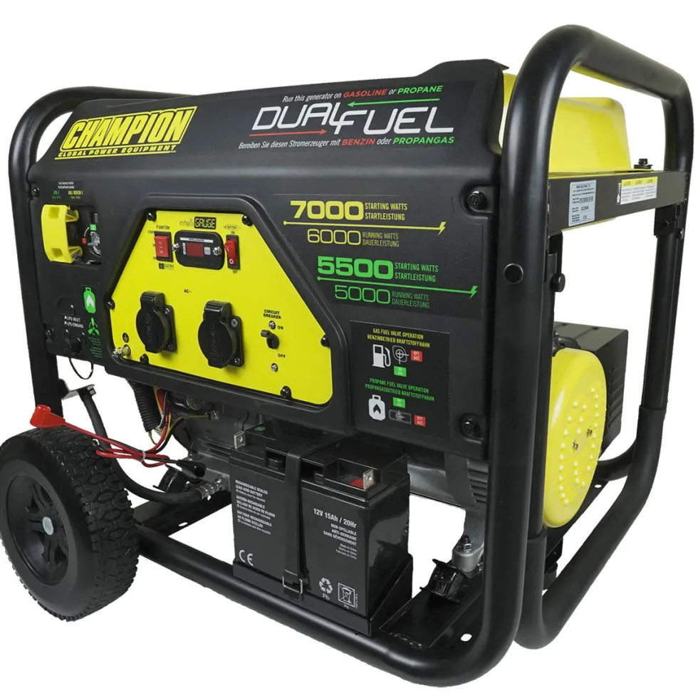 Elverk Champion Generators CPG7500E2 7kW 1-fas Dual Fuel