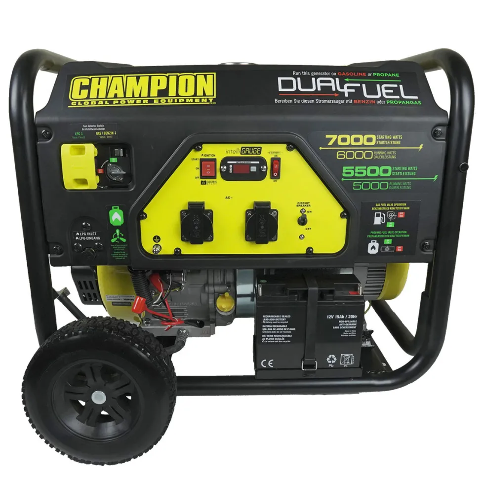 Elverk Champion Generators CPG7500E2 7kW 1-fas Dual Fuel