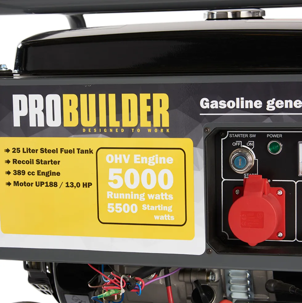 Elverk Probuilder 5000W/Max 5500W (Schuko) 389 cc