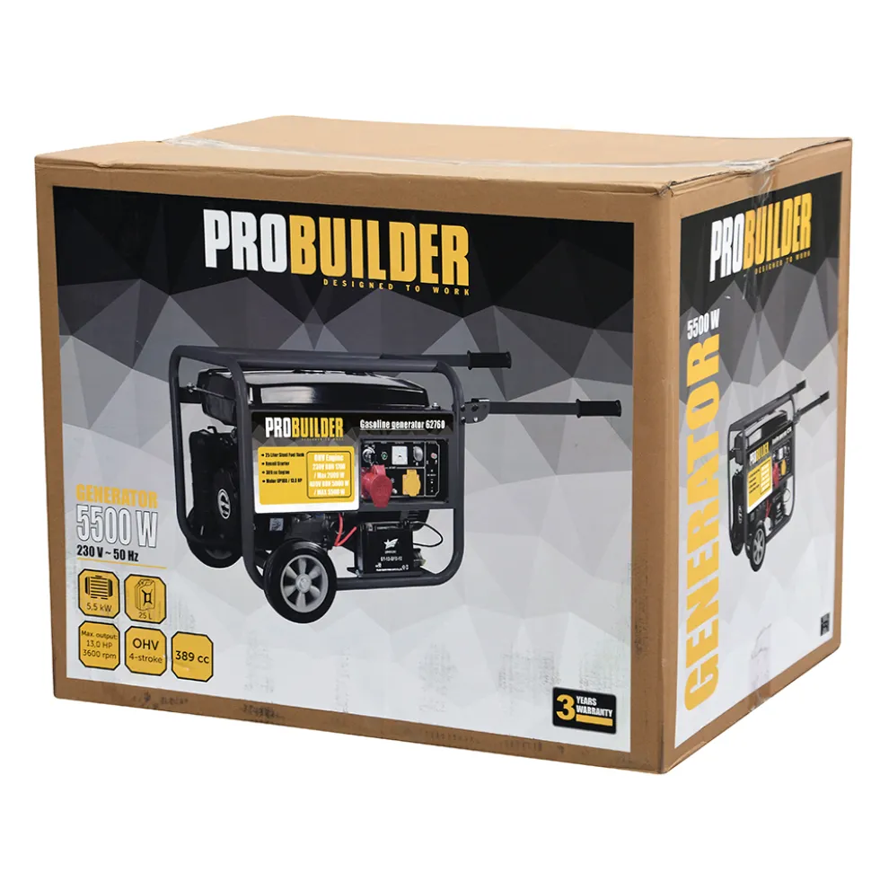 Elverk Probuilder 5000W/Max 5500W (Schuko) 389 cc