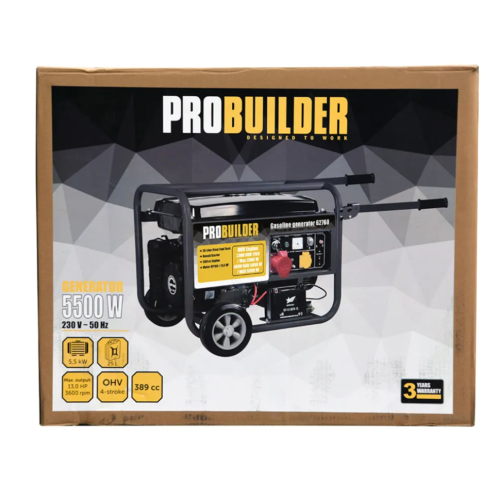 Elverk Probuilder 5000W/Max 5500W (Schuko) 389 cc