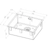 Enkelvask Strand Stainless SOLID med clips