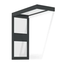 Entrétak Canopia by Palram Sophia Grå/Vit Med Sidovägg 0,9 X 2m