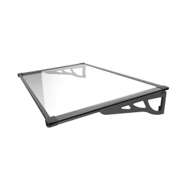 Entrétak Skotte Garden Svart Aluminium Polykarbonat 120x90 cm