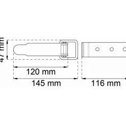 Excenterlås Habo Elförzinkad 165 mm