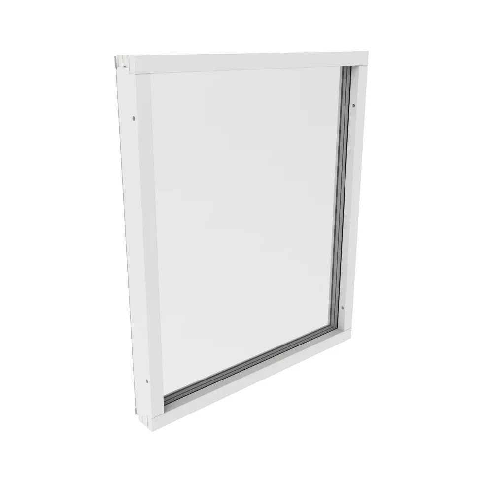 Fast Fönster Outline 3-Glas Aluminium