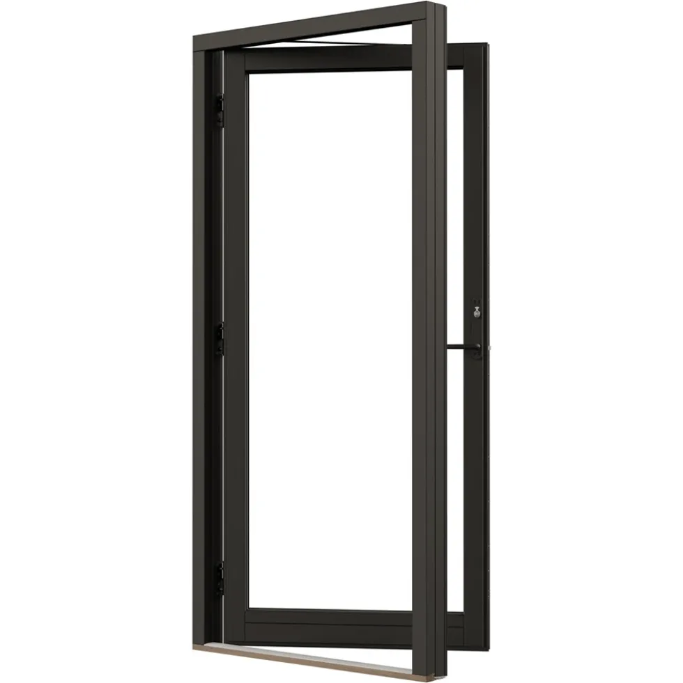 Fönsterdörr NorDan Svanenmärkt NTech Helglasad Aluminium BlackLine Svart