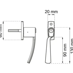 Fönsterhandtag Habo Copenhagen med Cylinder