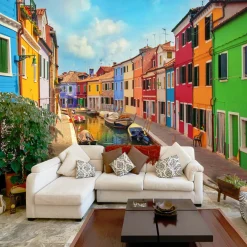 Fototapet Arkiio Colorful Canal In Burano