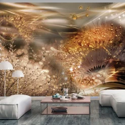 Fototapet Arkiio Självhäftande Dandelions' World Gold