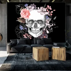 Fototapet Arkiio Skull And Flowers