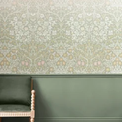 Fototapet William Morris At Home Blackthorn Sage & Pink