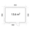 Friggebod Palmako Etta 13,6 m² Komplett Stuga med Pulpettak