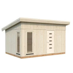 Friggebod Palmako Etta 13,6 m² Komplett Stuga med Pulpettak