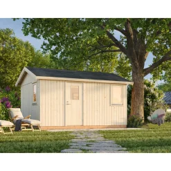 Friggebod Palmako Hedwig 13,6 m² Komplett Stuga med Sadeltak