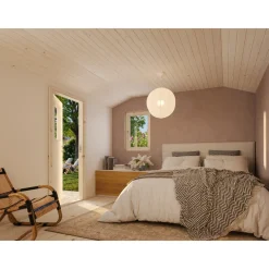 Friggebod Palmako Hedwig 13,6 m² Komplett Stuga med Sadeltak