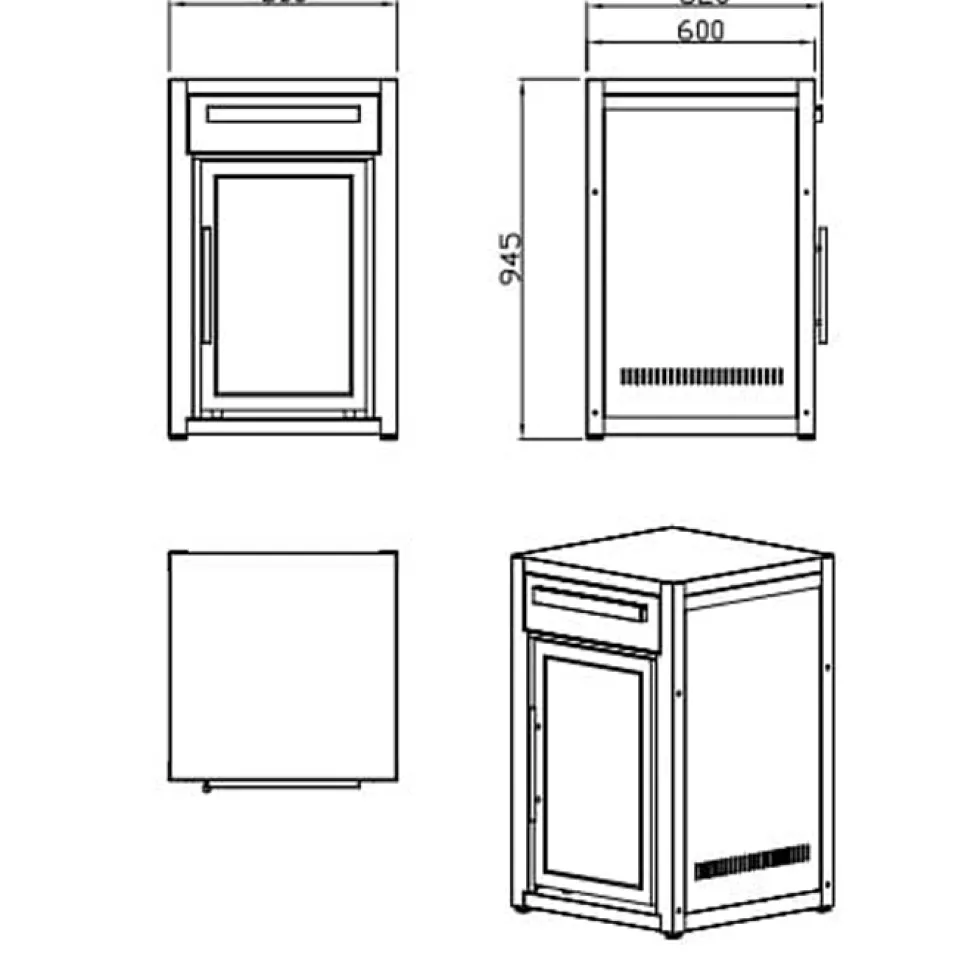 Fristående Kylskåp MyOutdoorKitchen Nordic LineSvart