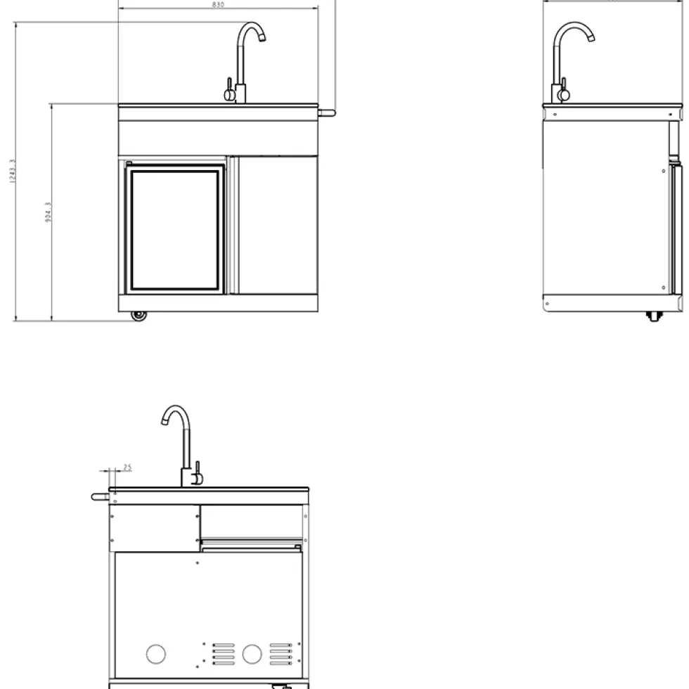 Fristående utekök Myoutdoorkitchen Pure Compact Stainless