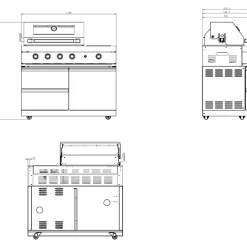 Fristående utekök Myoutdoorkitchen Pure Compact Stainless