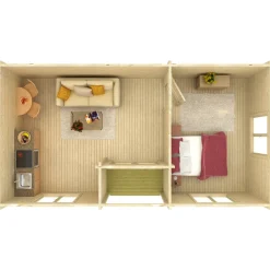 Fritidshus Palmako Anna 30,8 m² Komplett Stuga med Sadeltak