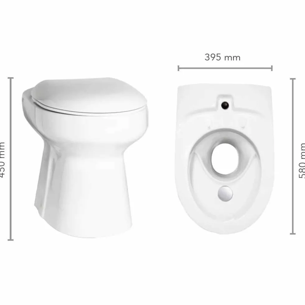 Fritidstoalett Wostman EcoDry Porslin för Fritidshus Paket med Box