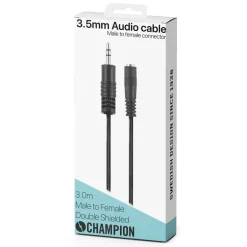 Förlängningskabel Champion 3,5mm - 3,5mm Hane-Hona 3.0m