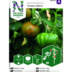 Frö Nelson Garden Tomat Hög Green Zebra