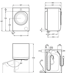 Frontmatad Tvättmaskin Electrolux EFI743S14S SteamCare Vit
