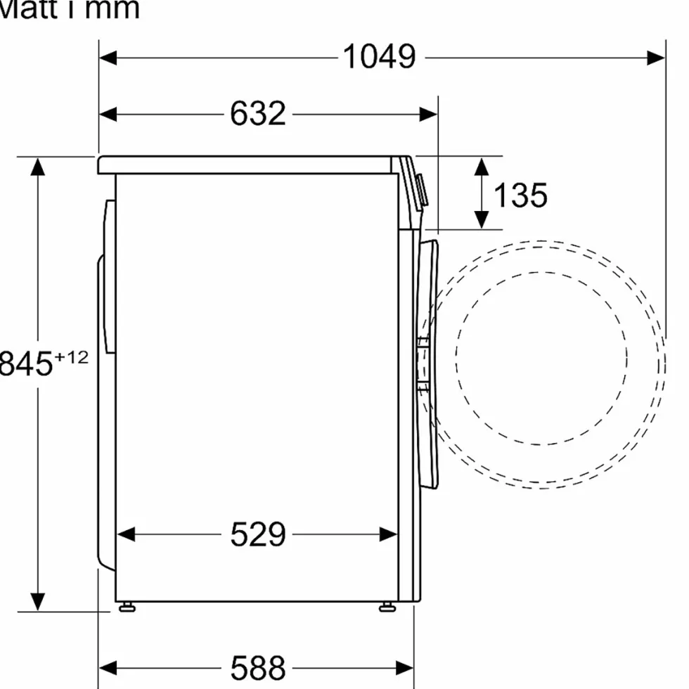 Frontmatad Tvättmaskin Siemens WG44G2FWDN iQ500 Vit med Doseringsystem