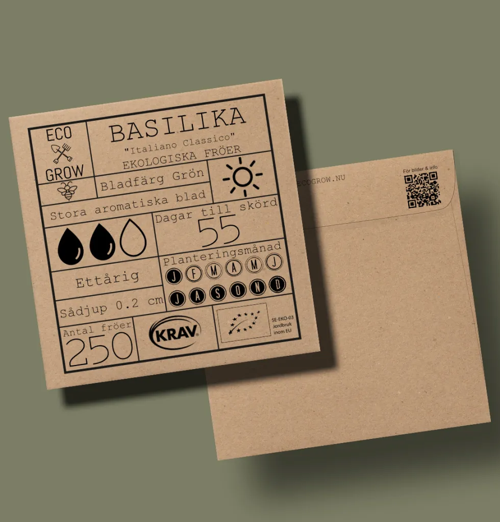 Fröpåse Eco Grow Basilika Italiano Classico
