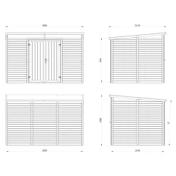 Förråd Palmako Elias 7,5 m² (inv. 7,3 m²)