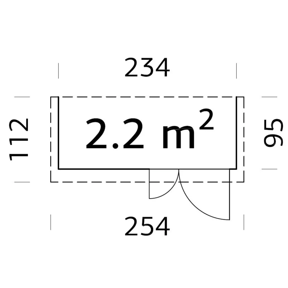 Förråd Palmako Leif 2,2 m2