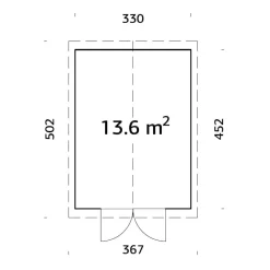 Förråd Palmako Martin 13,6 m2