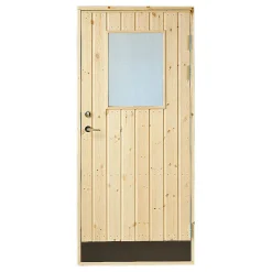 Förrådsdörr Jabo 18° Rak Glas