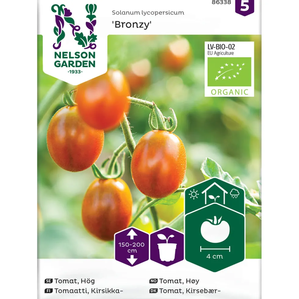 Frö Tomat Nelson Garden Bronzy Ekologisk