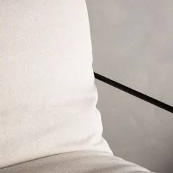 Fåtölj Venture Home Sedalia Beige Linne med Svart Minimalistisk Stålstomme