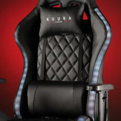 Gamingstol Kuura RGB Svart Justerbar med Inbyggda RGB-Lampor
