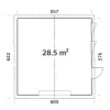 Garage Palmako Andre 32,1 m2 utan Port