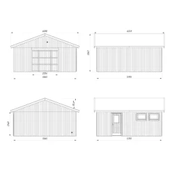 Garage Palmako Andre 32,1 m2 utan Port