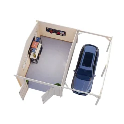 Garage Palmako Roger med Carport 36,5 m2 och Slagport