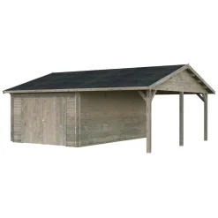 Garage Palmako Roger med Carport 36,5 m2 och Slagport