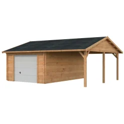 Garage Palmako Roger med Carport 36,5 m2 och Takskjutport