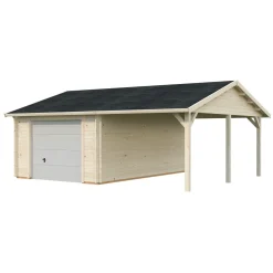 Garage Palmako Roger med Carport 36,5 m2 och Takskjutport