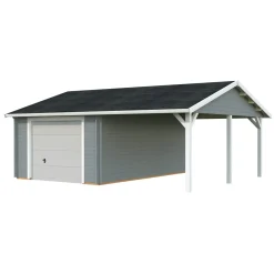 Garage Palmako Roger med Carport 36,5 m2 och Takskjutport