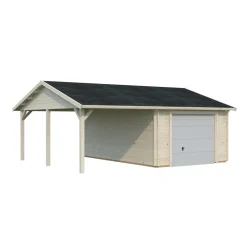 Garage Palmako Roger med Carport 36,5 m2 och Takskjutport