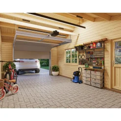 Garage Palmako Roger med Carport 36,5 m2 och Takskjutport
