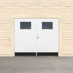Garageport Sveadörren Varm Glasfönster Grundmålad