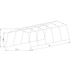 Garagetält Prohall G500 3,2x6x1,9 m Grå